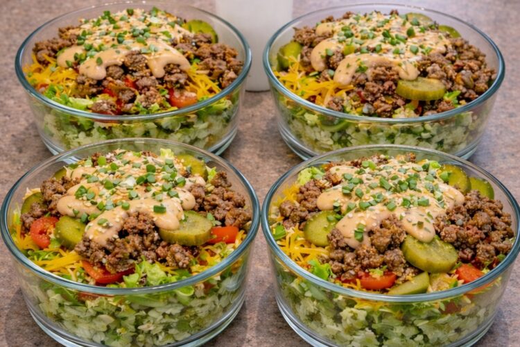 Big Mac Cheese Protein Bowls