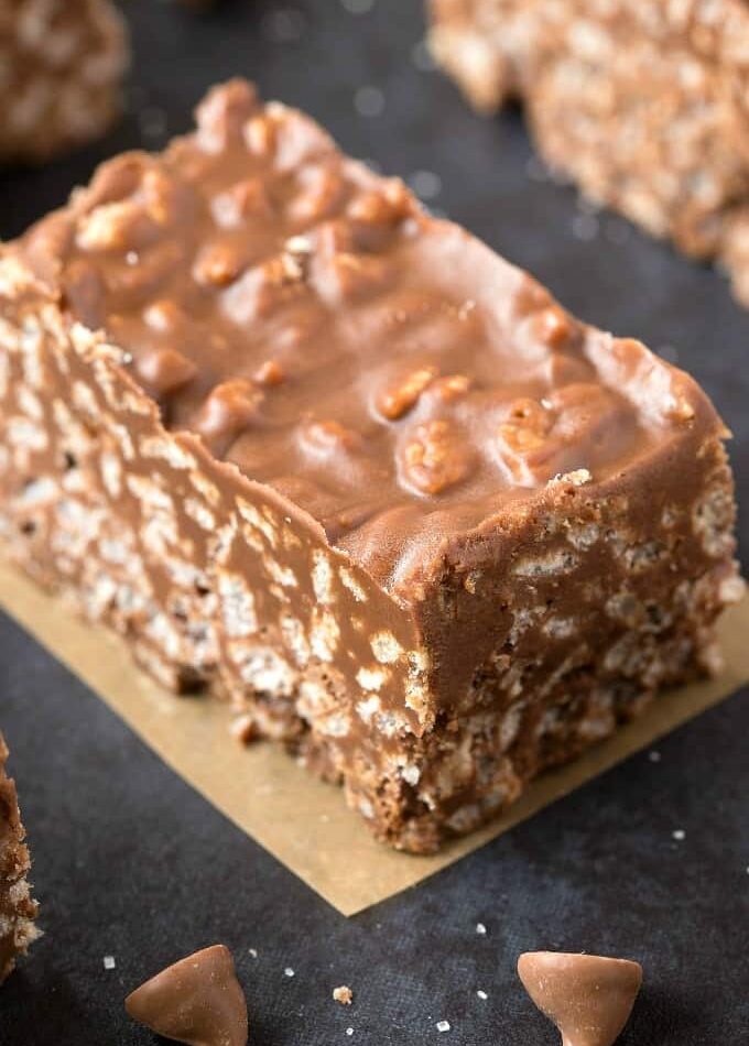 Keto Chocolate Crunch Candy Bars